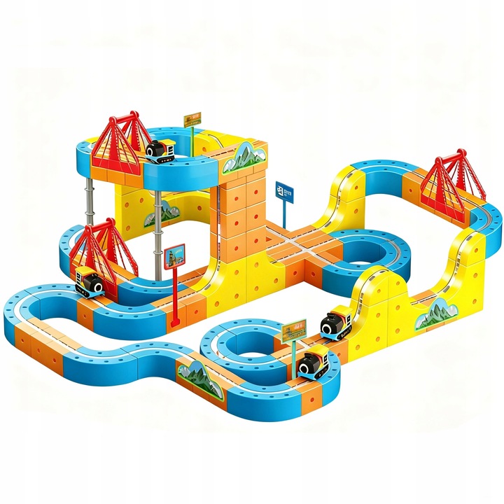 Набір 68 Деталей конструктора MAGIC TRACK TRAIN – Трек Залізничний DIY