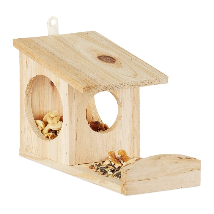 Krmítko Pro Veverky Závěsné Dřevěné 25X12X17,5 CM Pro Ogr