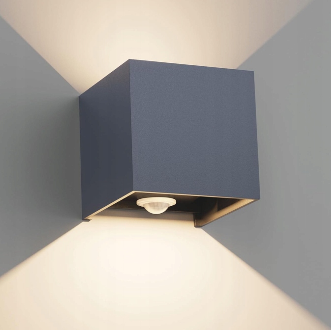 2x Led nástěnná lampa s pohybovým senzorem Vnitřní venkovní 12W