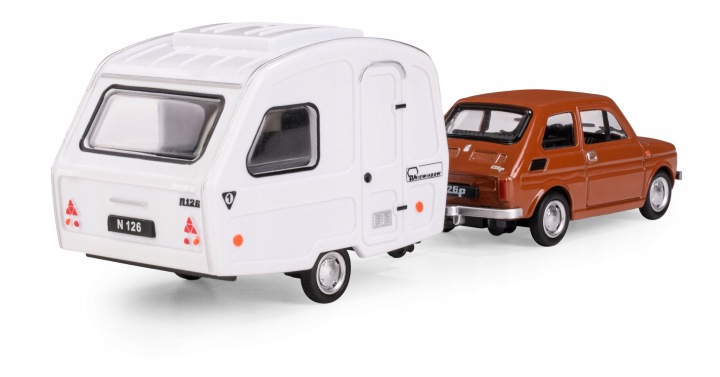 FIAT 126p Коричневий + причіп Niewiadów кемпінг