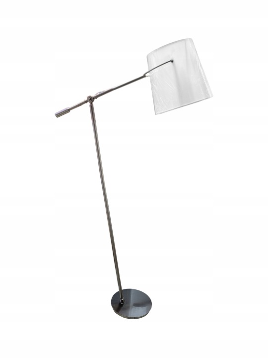 Stojací lampa podlahová bílá 160 cm ocelová, nastavitelná
