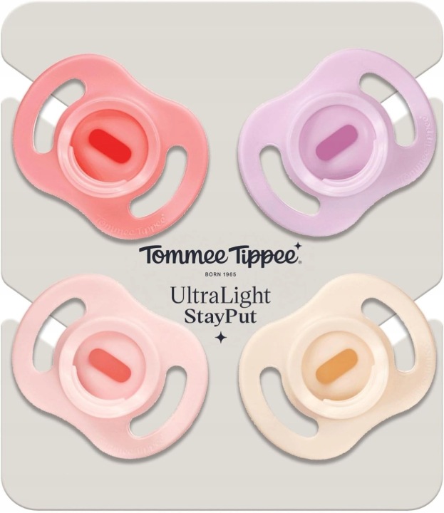 Tommee Tippee Ультралегка соска StayPut, 0-6 міс., 4 шт., суцільний — фото 3