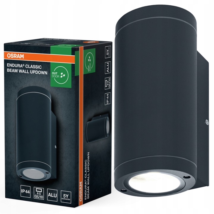 Zahradní nástěnné svítidlo Venkovní fasádní lampa 2x GU10 IP44 Endura Osram