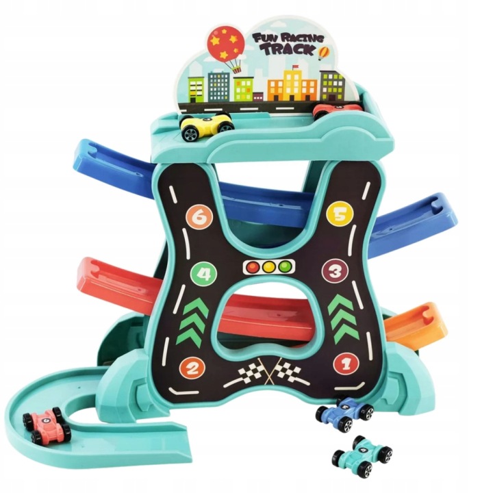 Трек автомобільний гірка три рівні 380x330 мм Lean Toys — фото 4