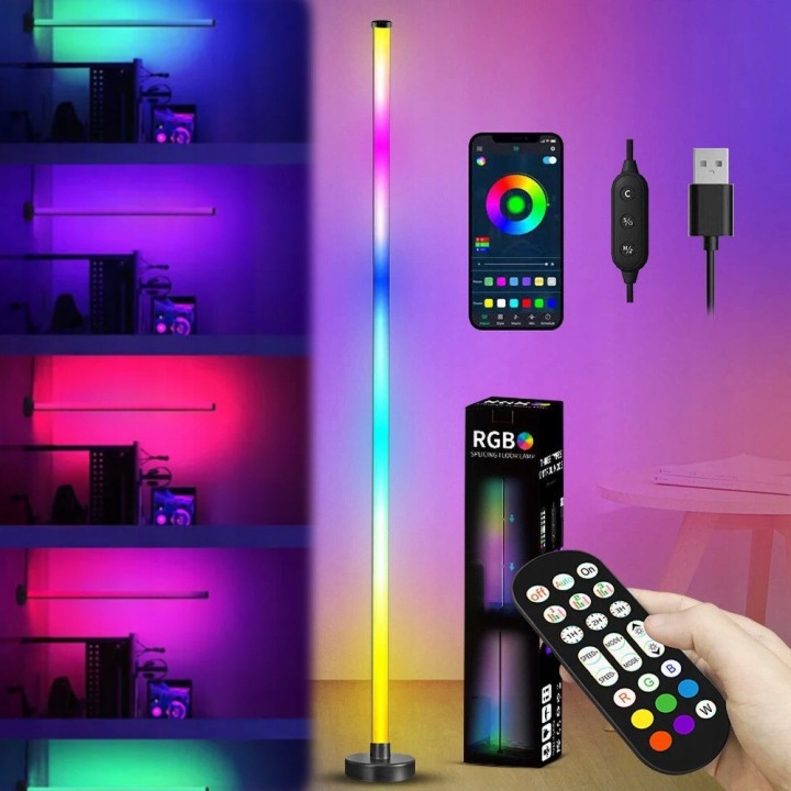 Vysoká Led Rgb Podlahová Stojací Lampa Noční Lampa 120 CM S Dálkový Ovladač