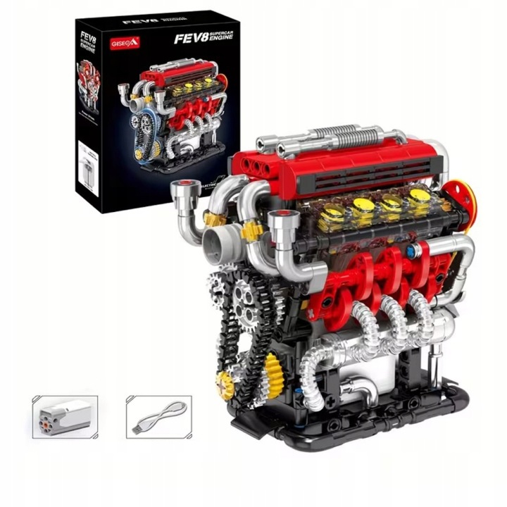 V8 іграшка для будівництва двигуна, 538 набір V8 іграшка для будівництва блоків — фото 8
