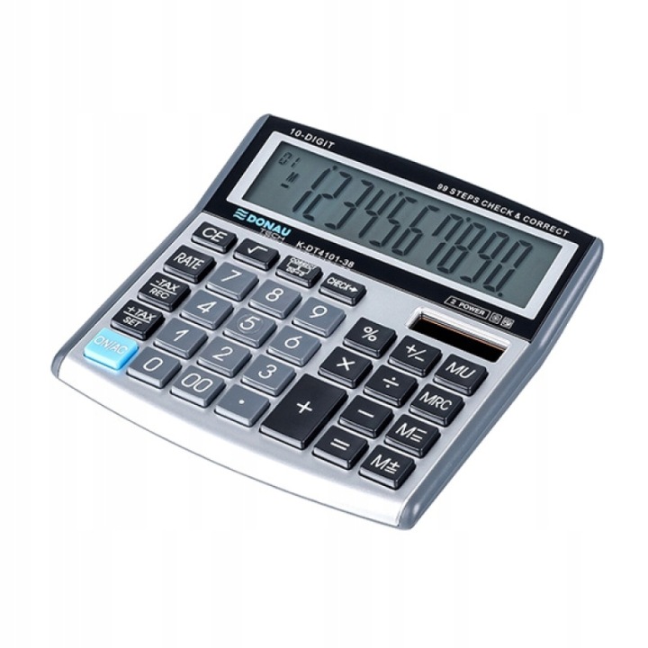 Калькулятор офісний 10-цифр DONAU TECH 136x134x28 мм ct-500 сріблястий