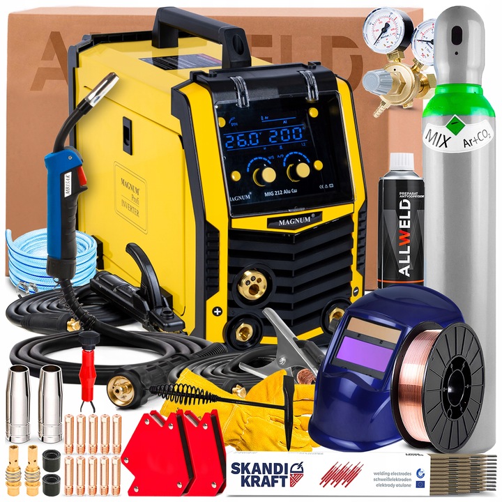 MAGNUM MIG 212 ALU SYNERGIA 200A hegesztőgép (MIG/MAG, TIG, MMA ...