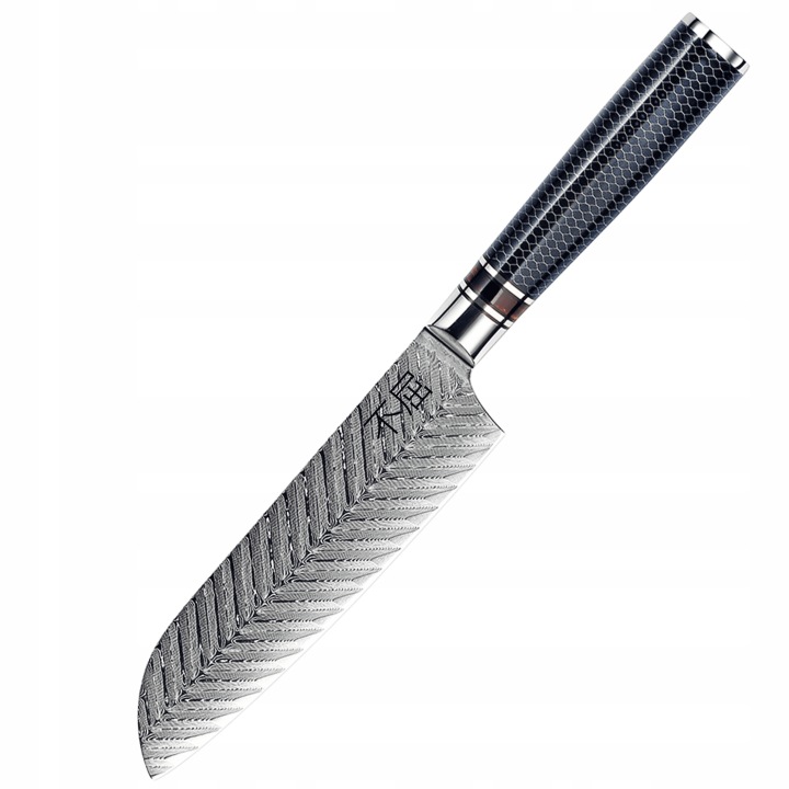 Japonská ocel VG-10 Profesionální nůž Santoku Ocel Fukutsu