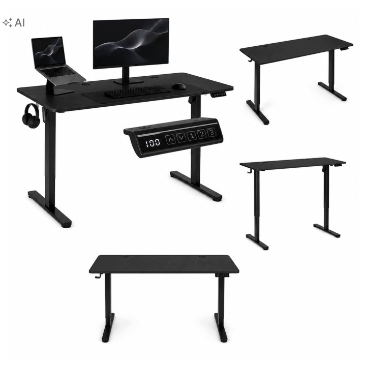 Elektrický psací stůl 120 x 60 cm, regulace výšky 72-118 cm, komfortní