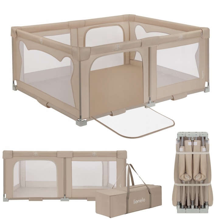 Lionelo Манеж Florence Easy Fold Бежевий Sand 151 x 185 см