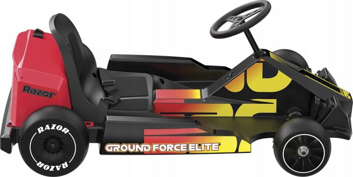 Гокарт Електричний Razor Ground Force Elite Чорний і Червоний — фото 3
