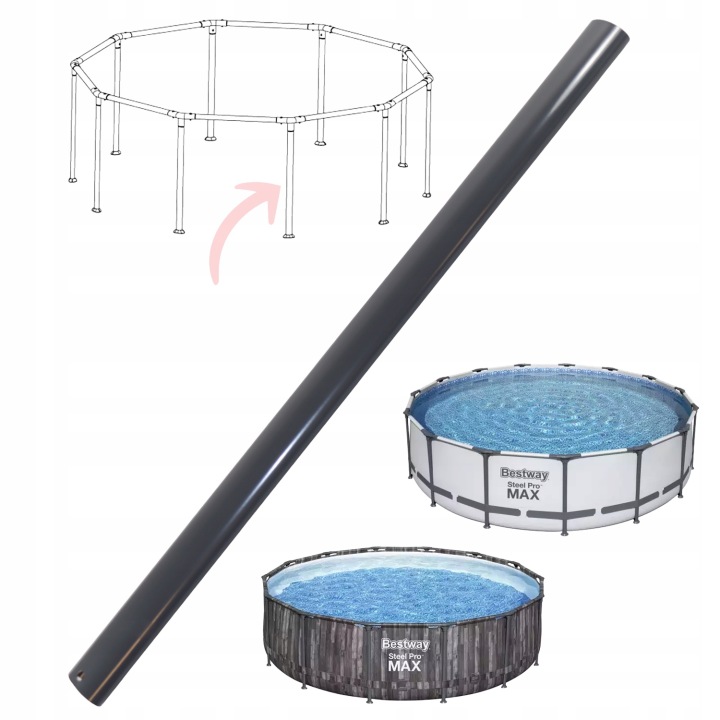 Bestway Bazénová Trubička Vertikální 102 cm Pro Stojan Bazénu Steel Pro Max