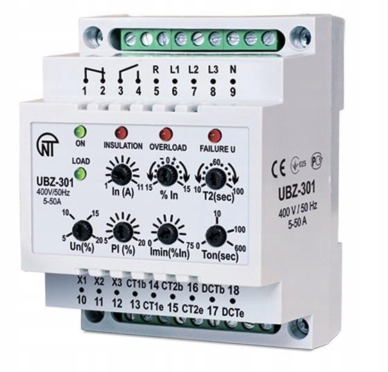 Univerzální modul ochrany asynchronních motorů UBZ-301 10-100A