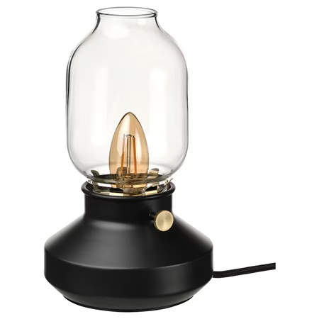 Ikea Tarnaby Stolní lampa s možností stmívání Antracit, 25 cm