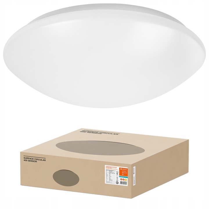 Stropní Svítidlo Led Nástěnný Stropní Svítidlo Pohybový senzor 24W 3000K IP44 Ledvance
