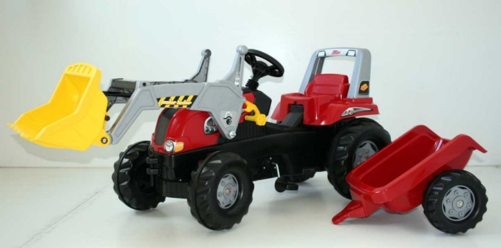 Трактор Екскаватор з Причепом набір з жилетом світловідбивною Rolly Toys — фото 2