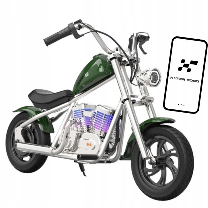 HYPER GOGO CRUISER 12 плюс мотоцикл електричний з додатком - зелений
