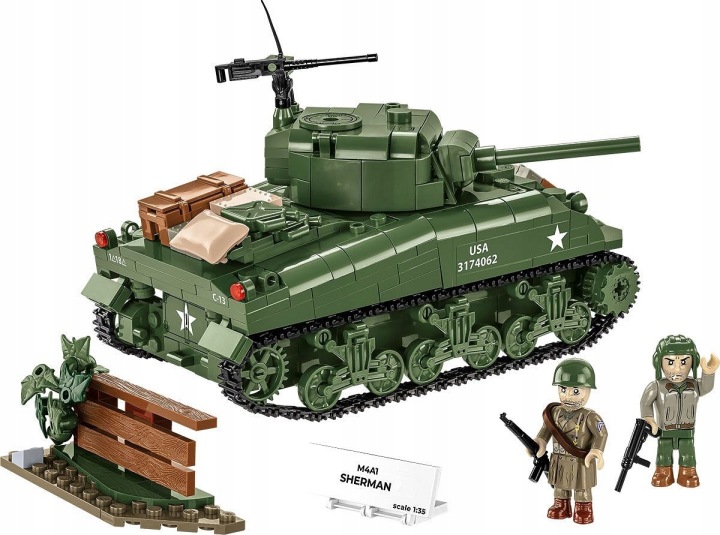 Cobi-3126 historical collection wwii m4a1 sherman — фото 5