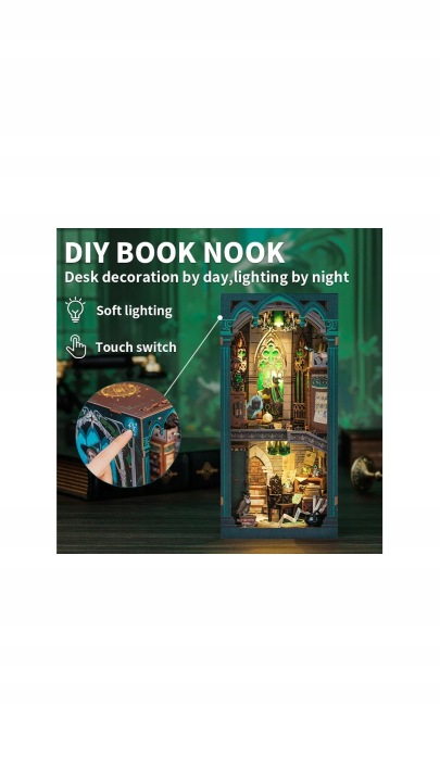 Book nook Дім Slytherin Harry Potter DIY мініатюрний будиночок LED 156 ел. — фото 14