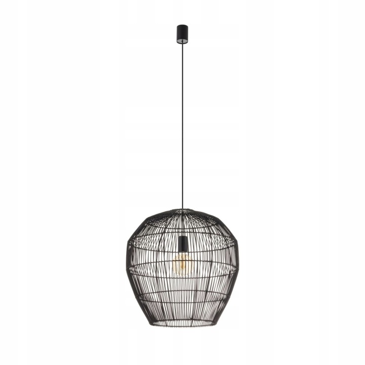 Černá závěsná lampa Haiti nad jídelní stůl Nowodvorski