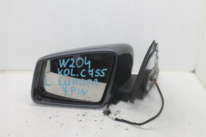 SPECCHIETTO RETROVISORE sinistro 7PIN MERCEDES C-KLASA W204 delle ruote. C755 06-14 EURO