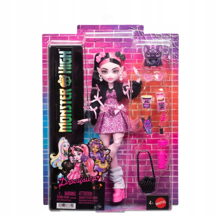 Лялька модна Monster High Draculaura чорна з аксесуарами 30 см (після повернення) — фото 6
