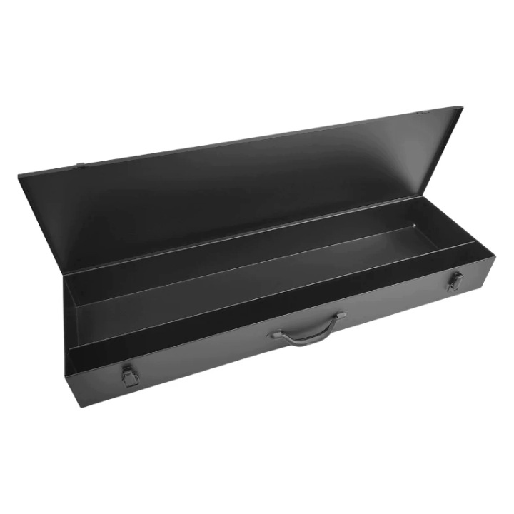 Kovová schránka na nářadí s přepážkou – 910 x 273 x 110 mm