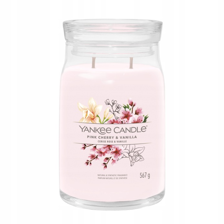 Yankee Candle svíčka Pink Cherry Vanilla 567 g
