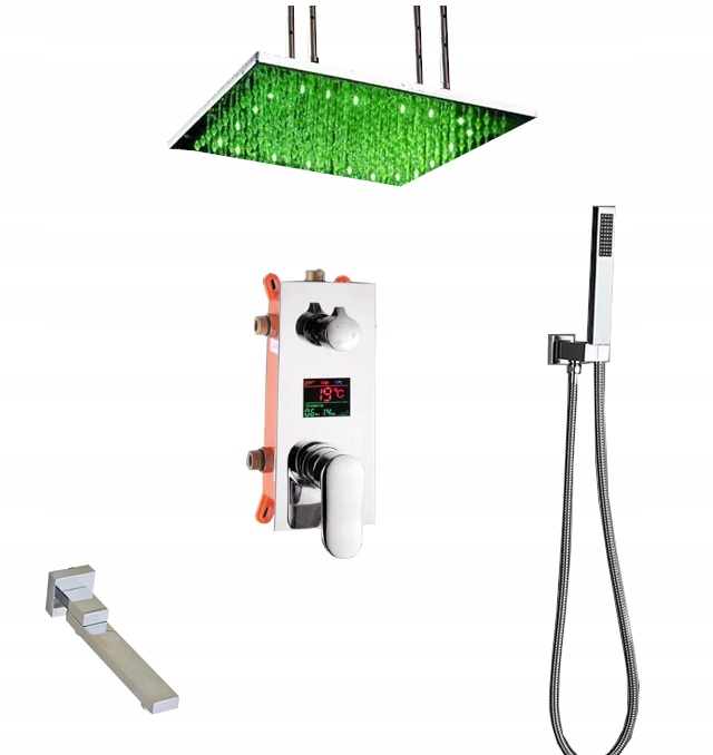 Sada Led Displejová Dešťová Sprcha 60 CM