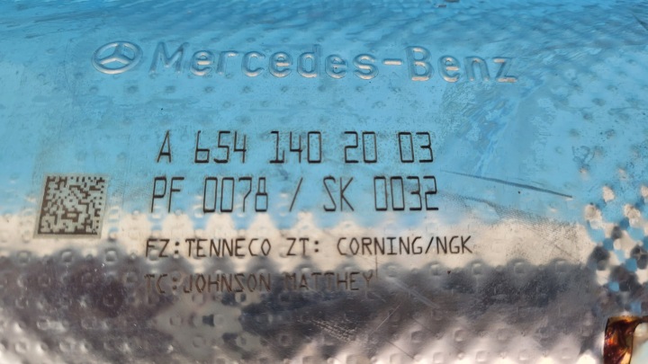 MERCEDES W206 23r FILTR DPF CATALISATOR PF0078 A6541404103 A6541402003 15
