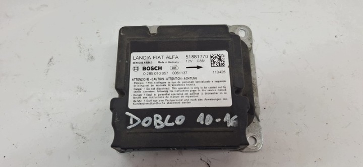 module airbag FIAT DOBLO II 0285010857