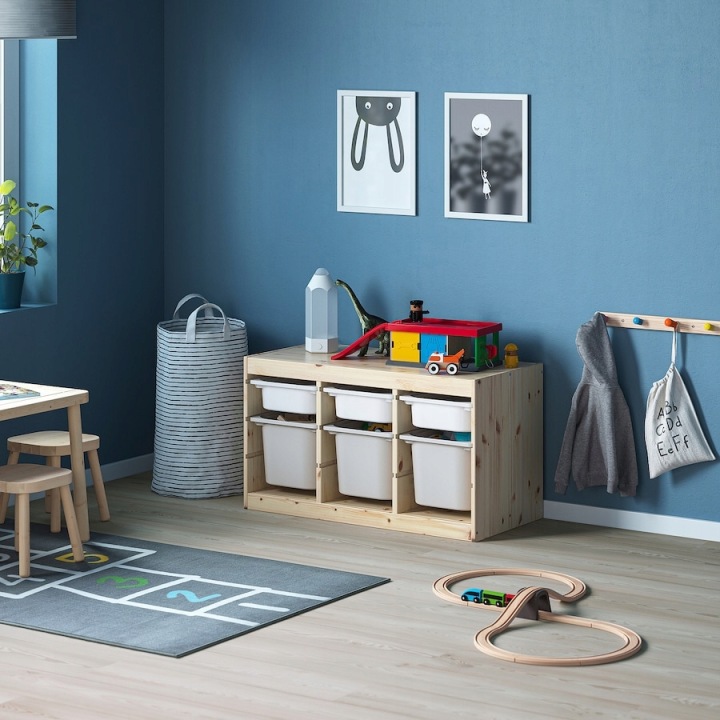 IKEA стелаж для іграшок TROFAST 94x44x52 береза Рама — фото 6