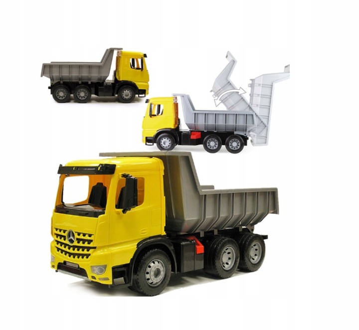 Самоскид LENA Mercedes Arocs Гіга Trucks 67 см Велика Вантажівка Іграшка Авто — фото 9