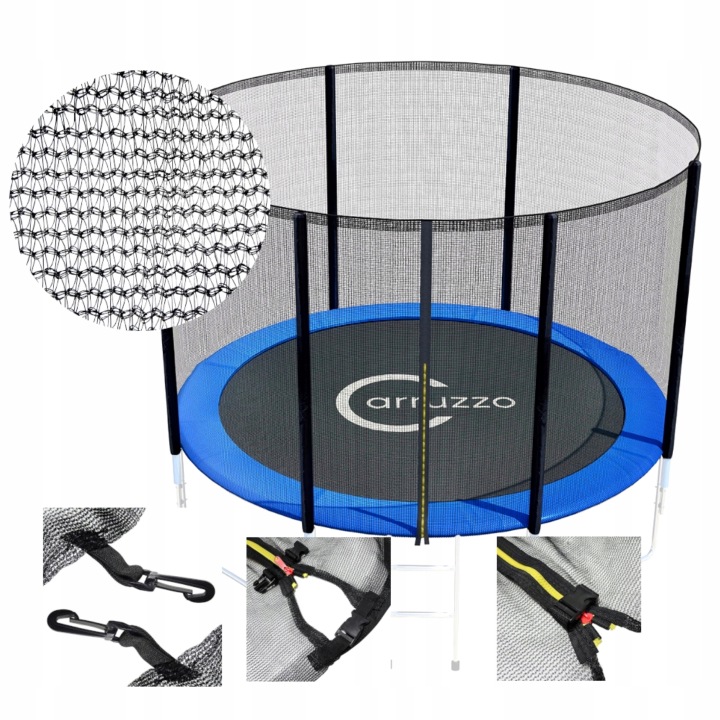 Сітка для батута ULTRAPOWER SPORTS 10FT 305 см 6 стовпчиків чорна — фото 6