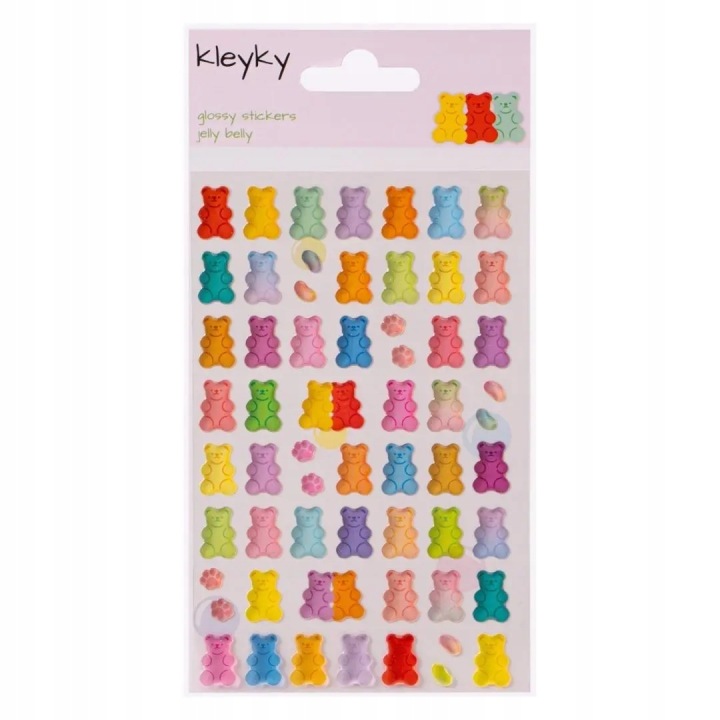 Наклейки опуклі KLEYKY Ведмежі Желейки Jelly belly
