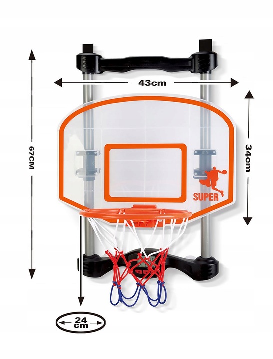 INTERACTIVE BASKETBALL BOARD FOR CHILDREN BASKET + BALL HIT COUNTER Kind basketball set