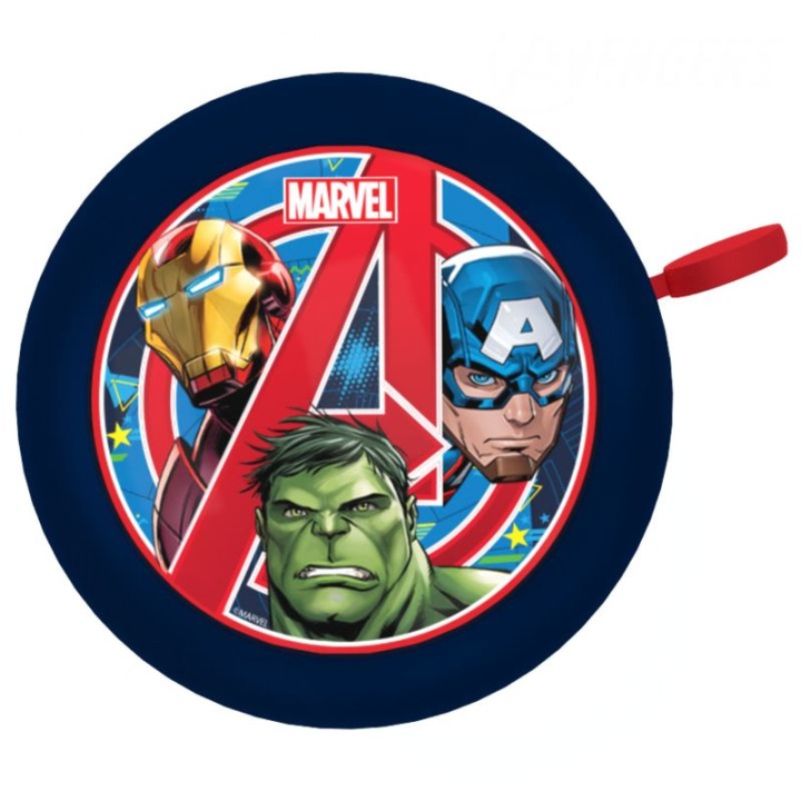 Дзвоник дитячий 55 мм сталевий на велосипед/самокат - AVENGERS - Marvel'a — фото 3