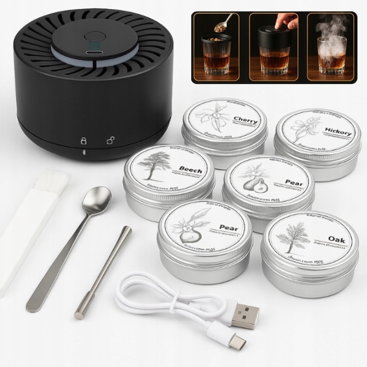 Sada Na Uzení Koktejlů Barový Smart Smoker Univerzální