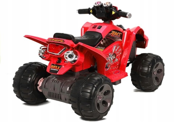 Quad Транспортний засіб На акумуляторі для Дитини Всюдихідний Вогні LED MP3 Червоний — фото 5