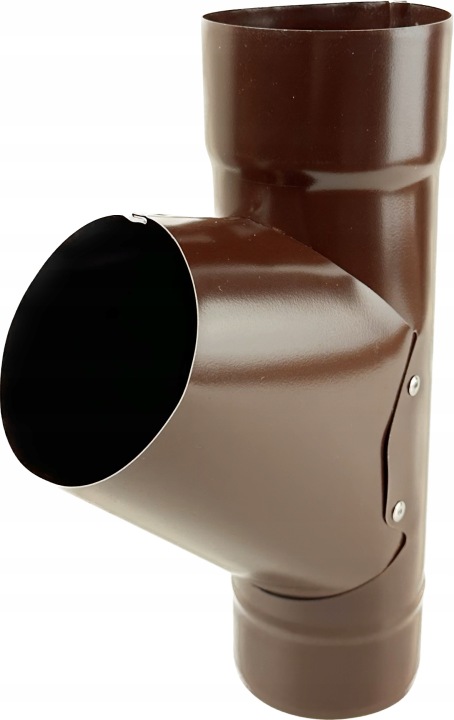 T-rozdělovač 60° pro odtokové trubky 100 mm Galeco Ocel čokoládově hnědá Ral 8017