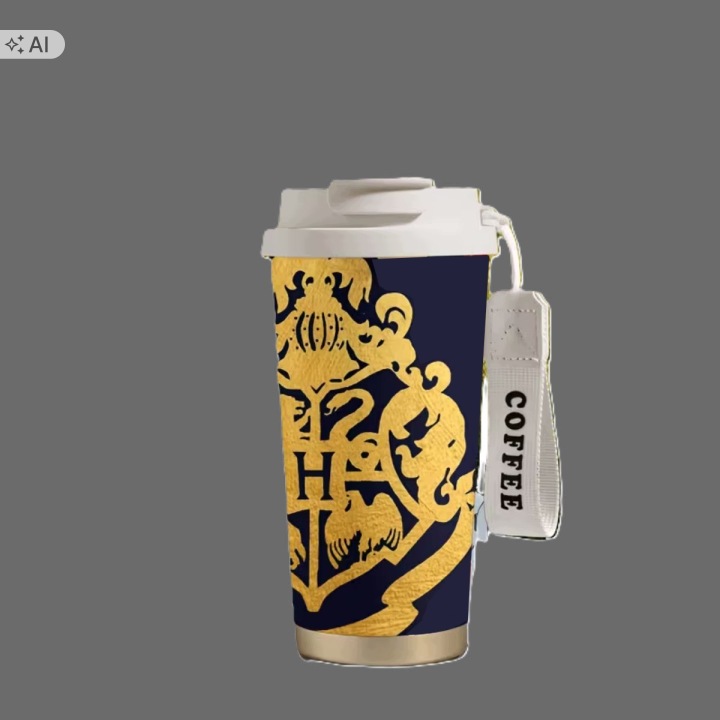 Termohrnek termoska Bílá ocelová láhev na pití Harry Potter Hogwarts 500 ml 0,5 l