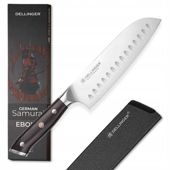 Santoku nůž šéfkuchaře 180 mm Dellinger German Samurai Ebony
