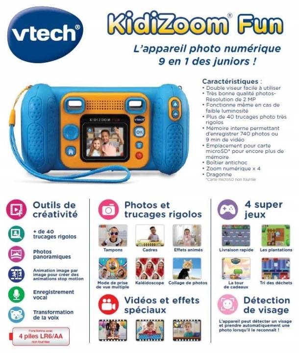 Фотоапарат VTech KidiZoom Fun 5 Mpx синій для дітей DE — фото 5