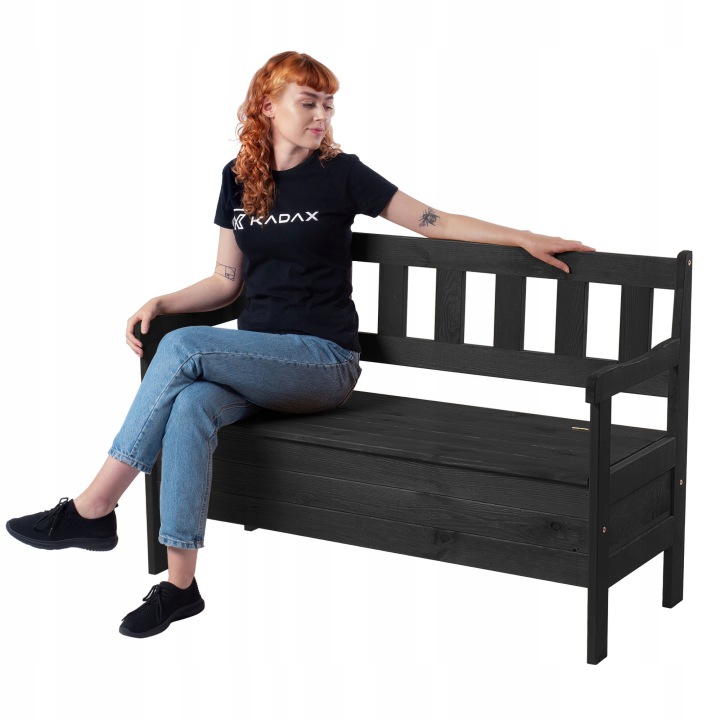 Zahradní Lavice Dřevěná Parková S Opěradlem 120CM Terasa S Úložným Prostorem