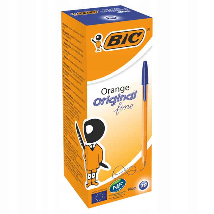 Ручка синя BIC Помаранчевий 0.7 мм (Уцінка) — фото 8