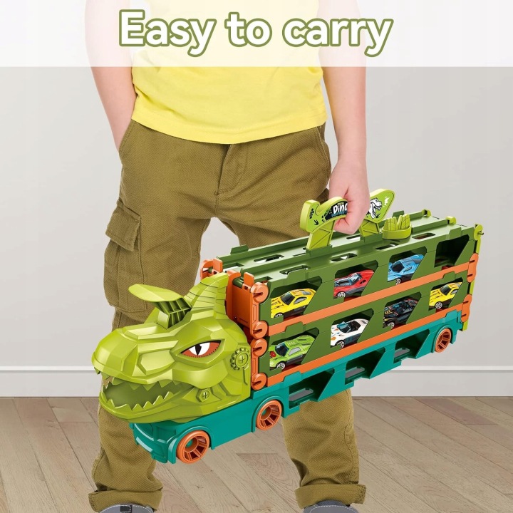 TOR SAMOCHODOWY CIĘŻARÓWKA DINOZAUR WYŚCIGOWY TRANSPORTER TRUCK WOOPIE Model Woopie