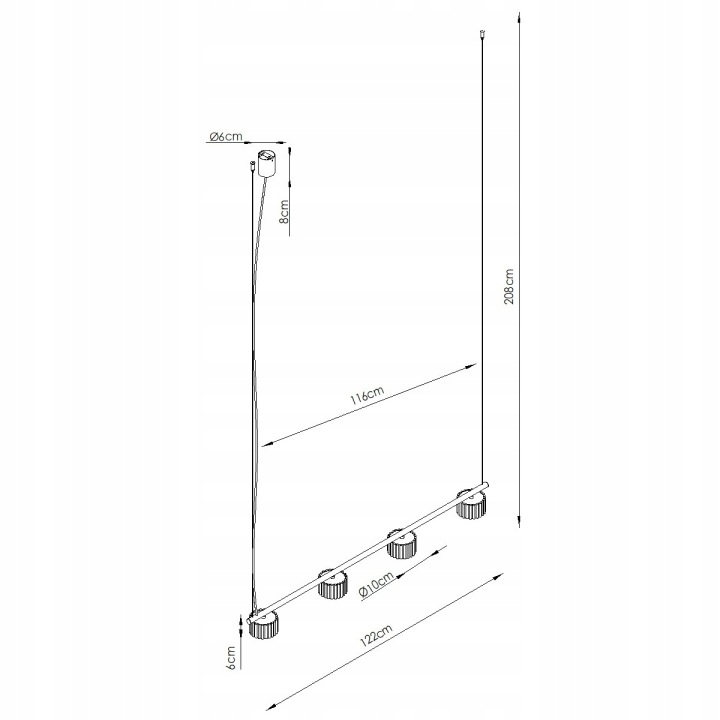 Sollux Lighting Лампа підвісна шавлієва рифлена 4xGX53 10 Вт AURA — фото 10