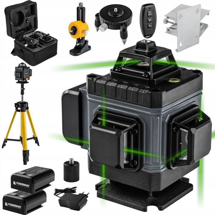 Křížový laser Powermat PM-PLK-4DM1 40 m