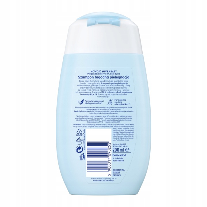 NIVEA BABY Шампунь для волосся для дітей лагідна догляд 200 мл — фото 7